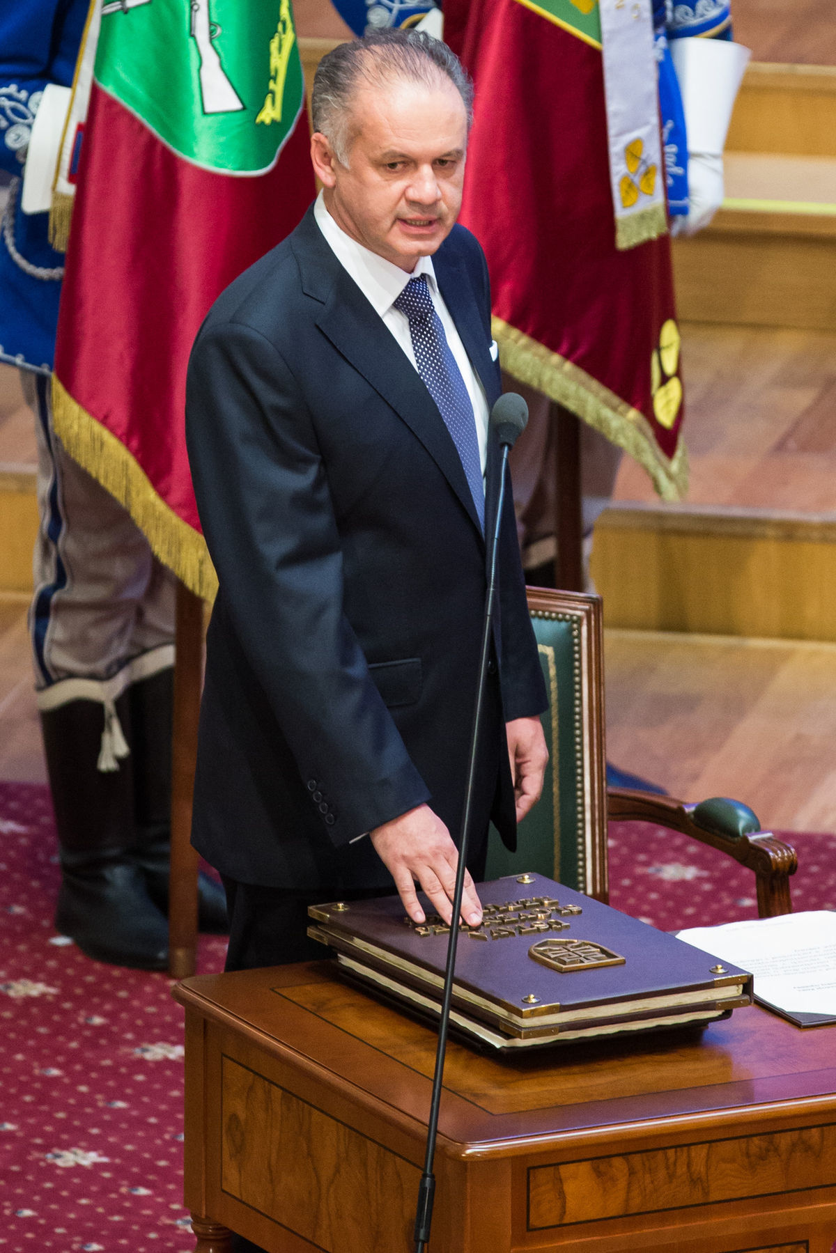 Prezident SR Andrej Kiska počas slávnostnej...