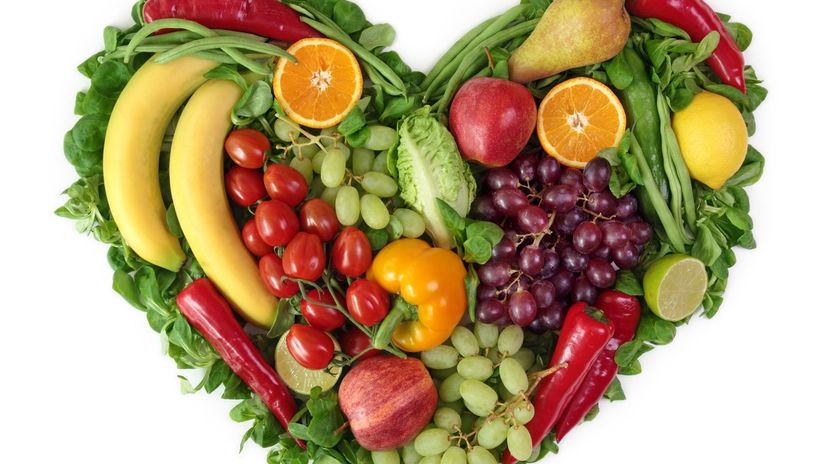 srdce, výživa, ovocie, zelenina
