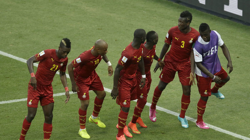 Ghana, futbalisti, radosť