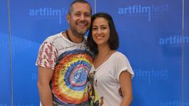 Speváčka Zdenka Predná s dirigentom a hudobníkom Oskarom Rózsom. 