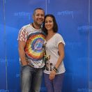 Speváčka Zdenka Predná s dirigentom a hudobníkom Oskarom Rózsom. 