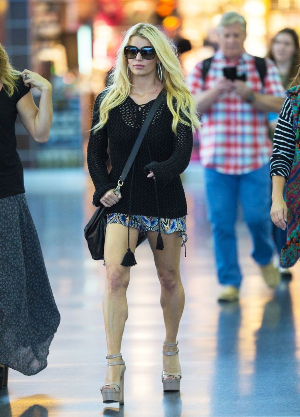 Jessica Simpson na letisku JFK v New Yorku.