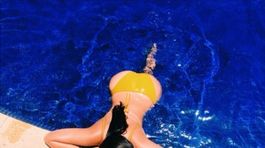 Kim Kardashian na záberoch z Mexika, ktoré zavesila na Instagram. 