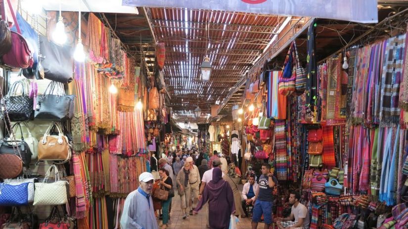 Marakéš, Maroko, trh