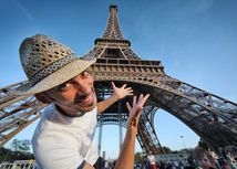 paríž, turista, dovolenka, eiffelova veža