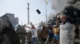 Kyjev, Ukrajina, Majdan, Námestie mieru, protesty, demonštrácia, proruskí separatisti