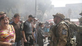Kyjev, Ukrajina, Majdan, Námestie nezávislosti, protesty, demonštrácia, proruskí separatisti