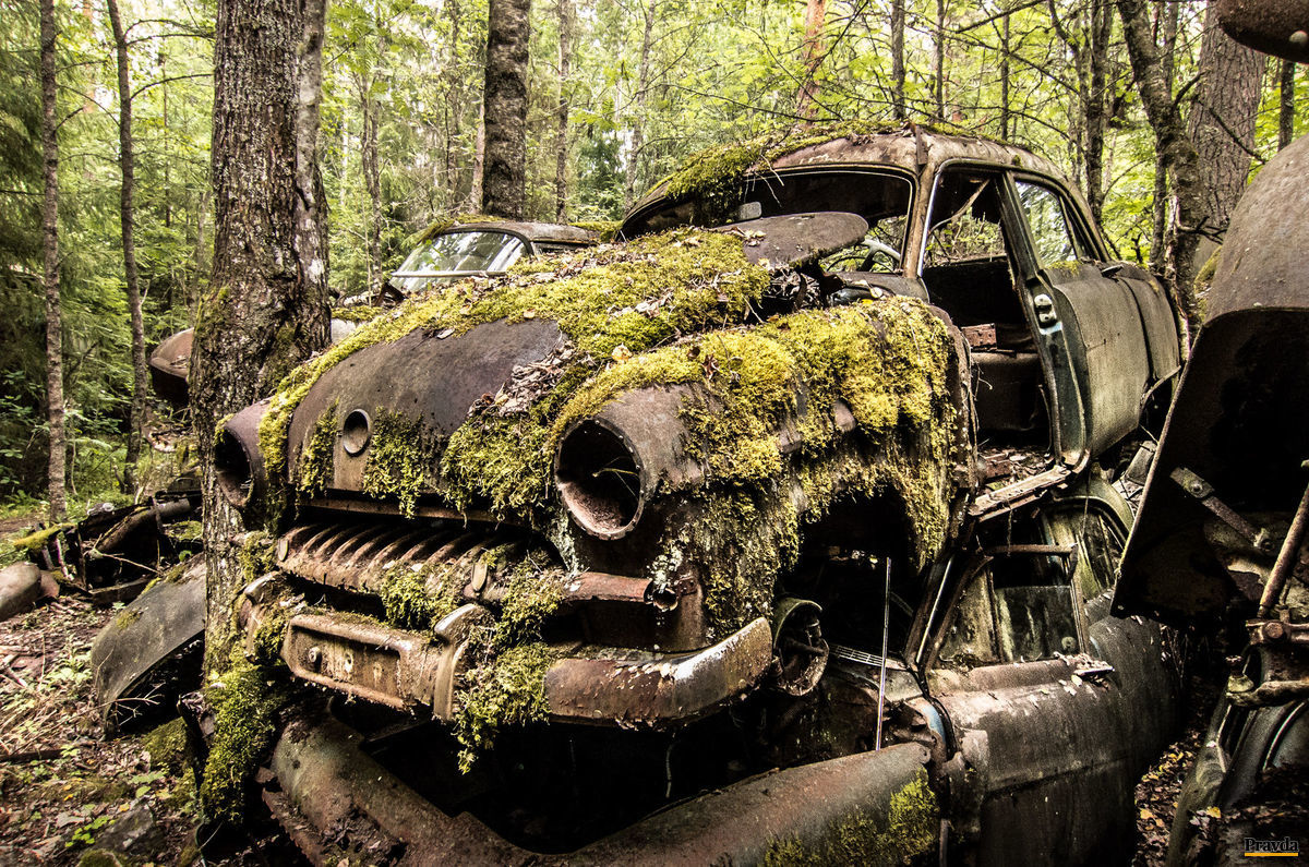 Švédsko, cintorín starých áut