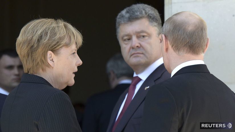 Petro Porošenko, Angela Merkelová, Vladimir...