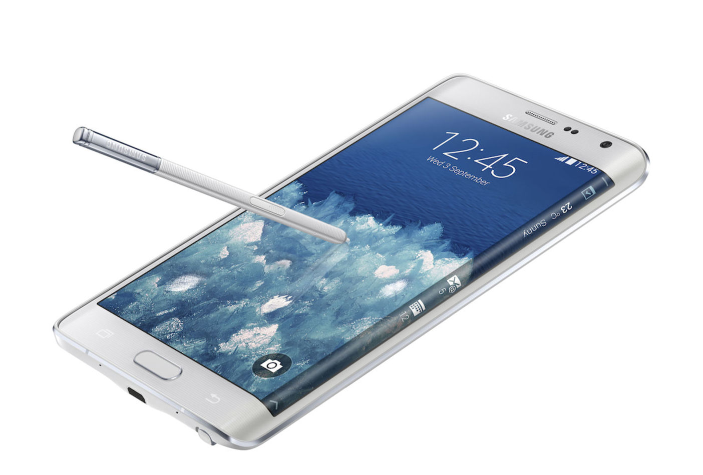 Zakrivená časť displeja na Samsungu Galaxy Note...