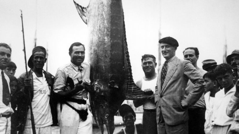 Hemingway, rybár, ryby, úlovok, Kuba
