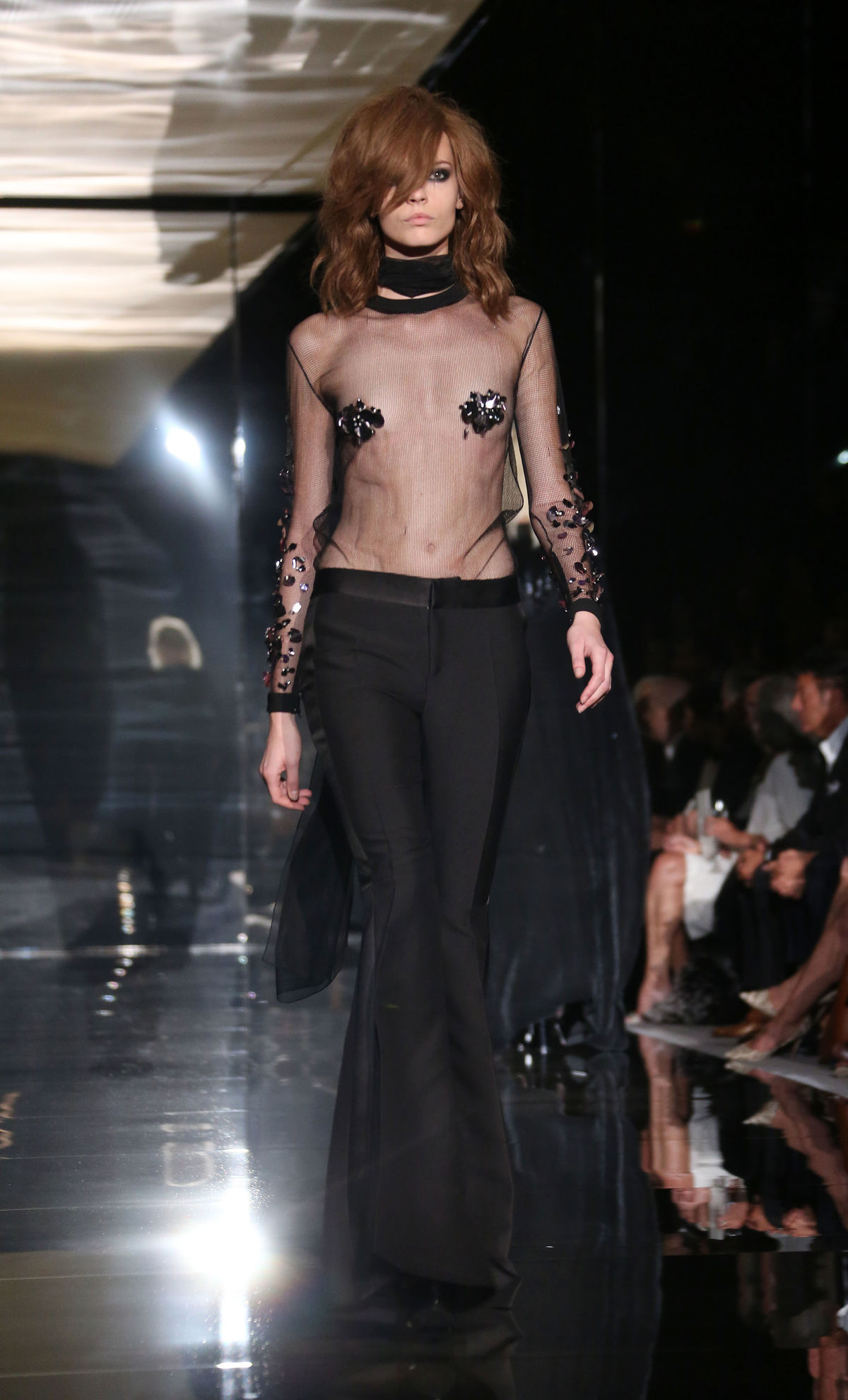 Modelky na prehliadke Toma Forda sa striedali...