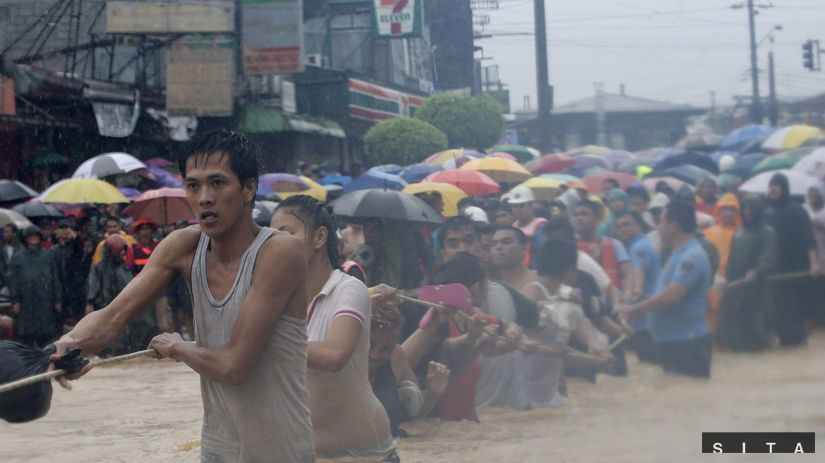 Filipíny, povodne, záchranné práce