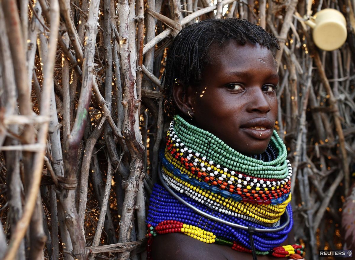 žena, kmeň, Turkana, černoška