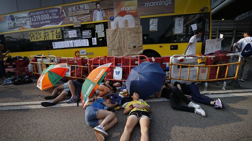 Hongkong, protesty, demonštrácia, čína,...