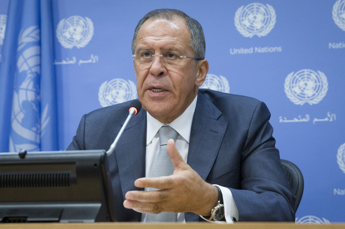Ruský minister zahraničných vecí Sergej Lavrov...