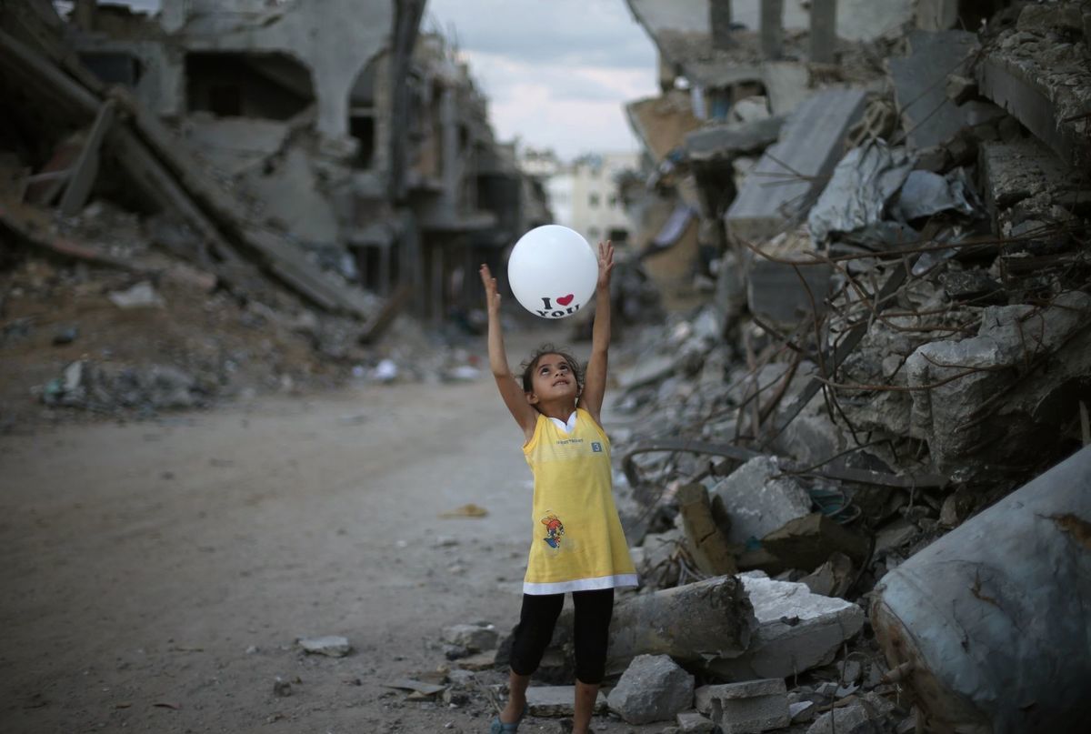 dievčatko, Gaza,