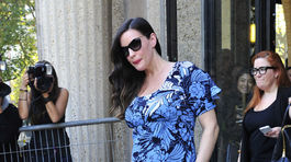 Herečka Liv Tyler po prehliadke Miu Miu.