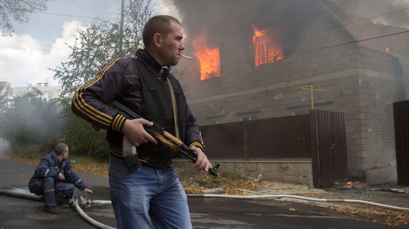 Ukrajina, Doneck, proruský separatista, zbraň