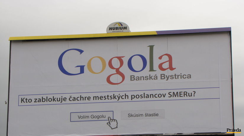 Gogola, bilbord, Google, Banská Bystrica
