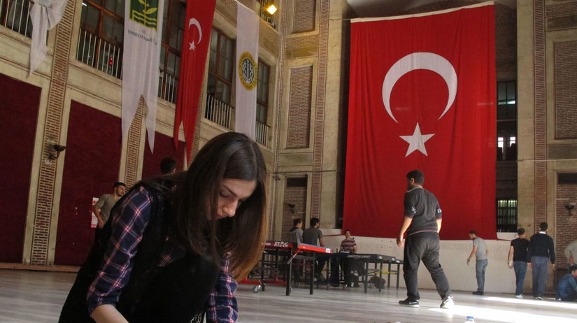 Turecko, Istanbul, študent, študentka, vlajka