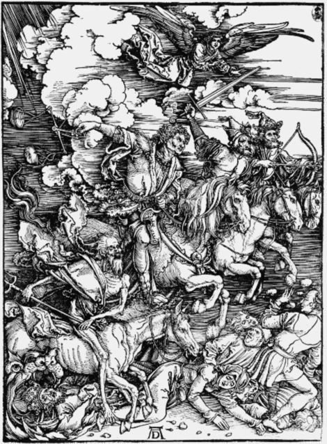 Albrecht Dürer: Štyria apokalyptickí jazdci....