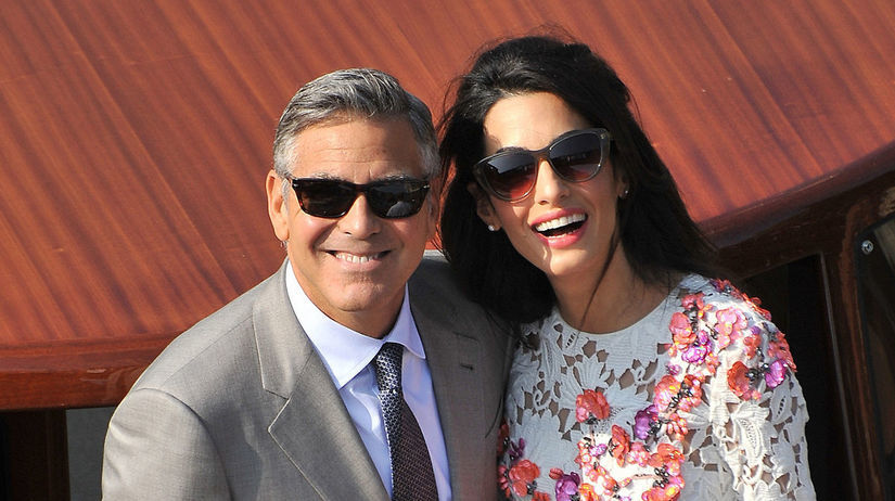 George Clooney a jeho manželka Amal Alamuddin