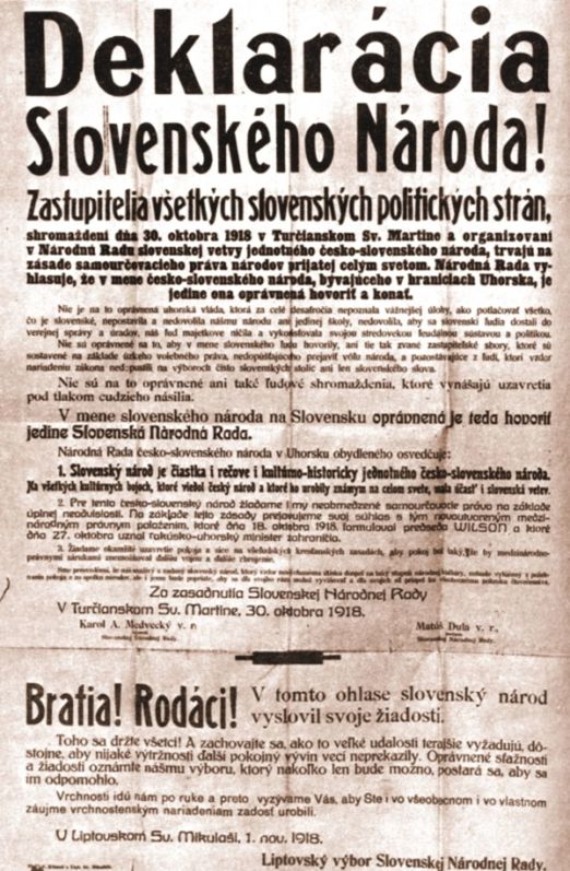 Leták s deklaráciou a komentárom miestneho...