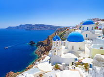 Santorini, Grecko, ostrov,