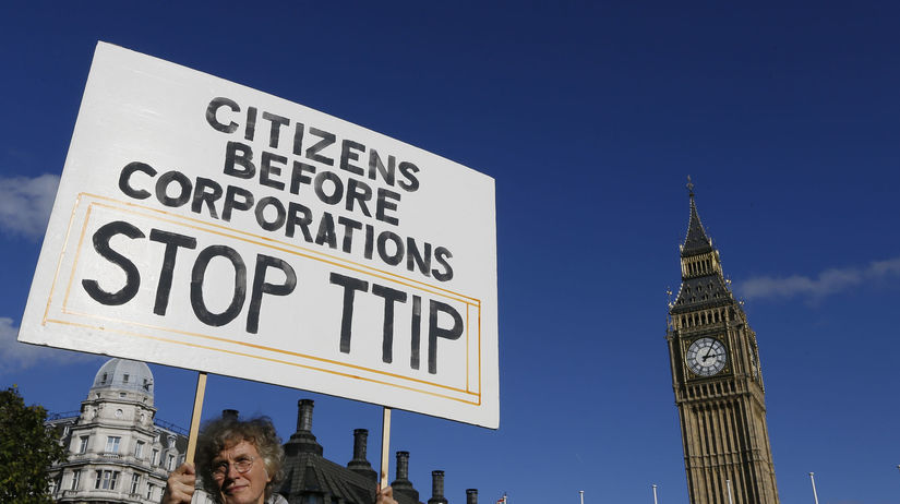 Británia, TTIP, Protest, dohoda, USA, EÚ, Londýn