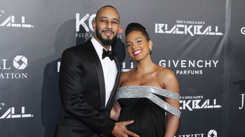 Speváčka Alicia Keys a jej manžel Swiss Beatz. 