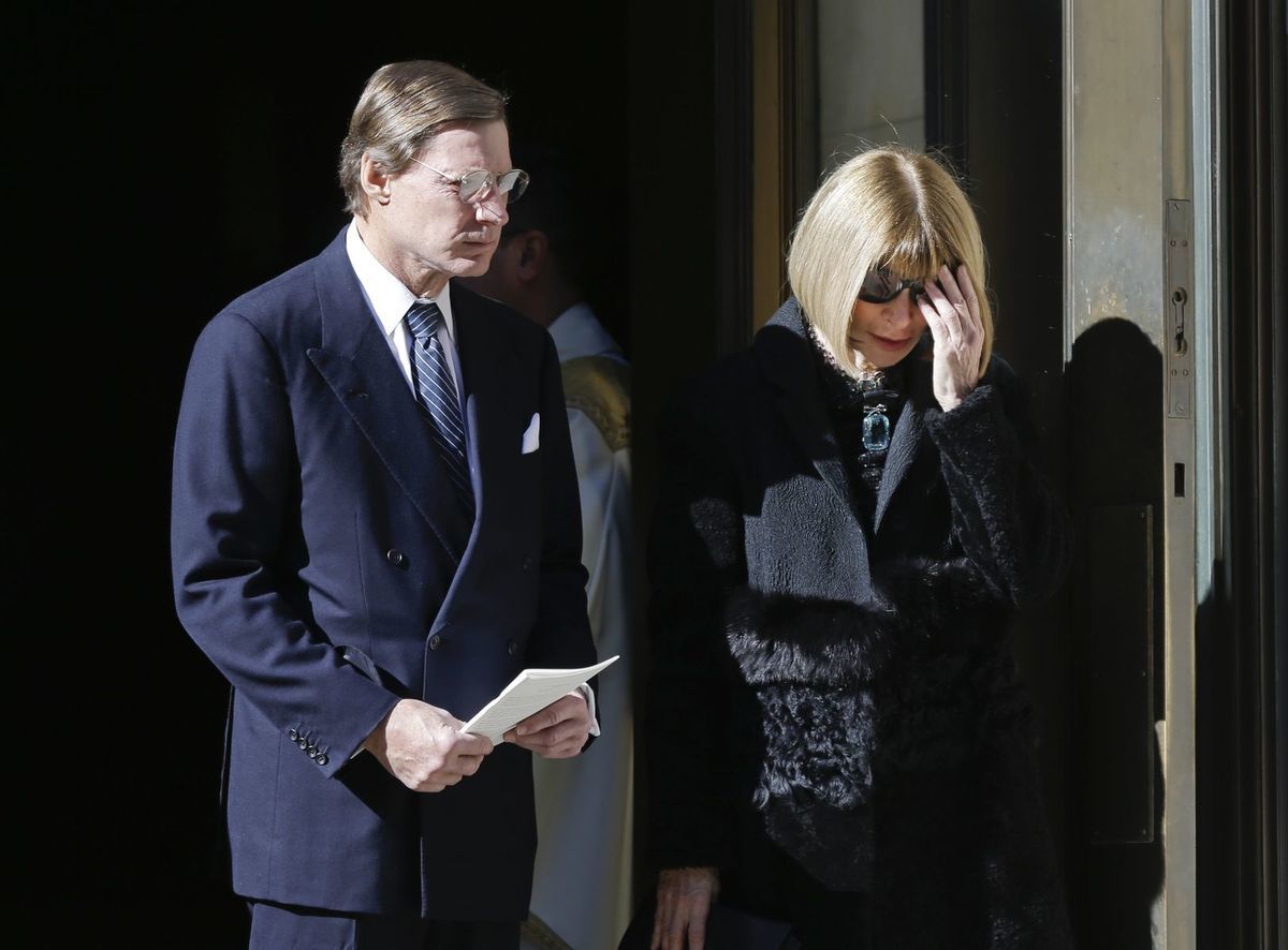 Šéfredaktorka magazínu Vogue Anna Wintour...