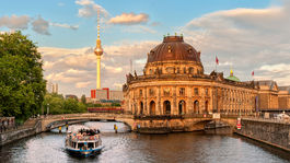 Berlín, múzeum, veža, Nemecko, rieka, Spréva, loď, Múzejný ostrov