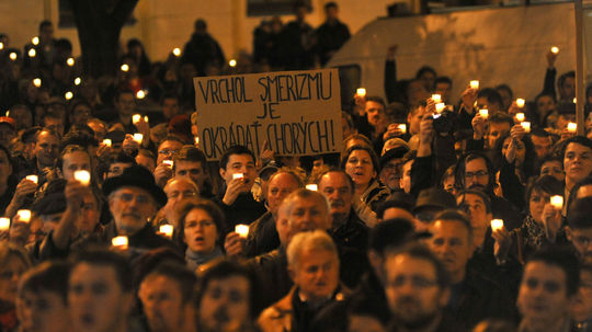 Protestu na Námestí SNP v Bratislave sa...