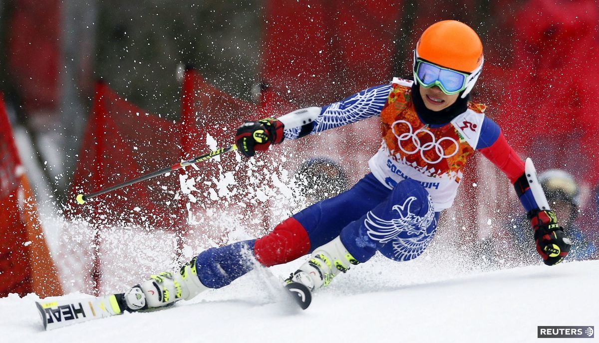 Vanessa Mae na olympiáde v Soči.