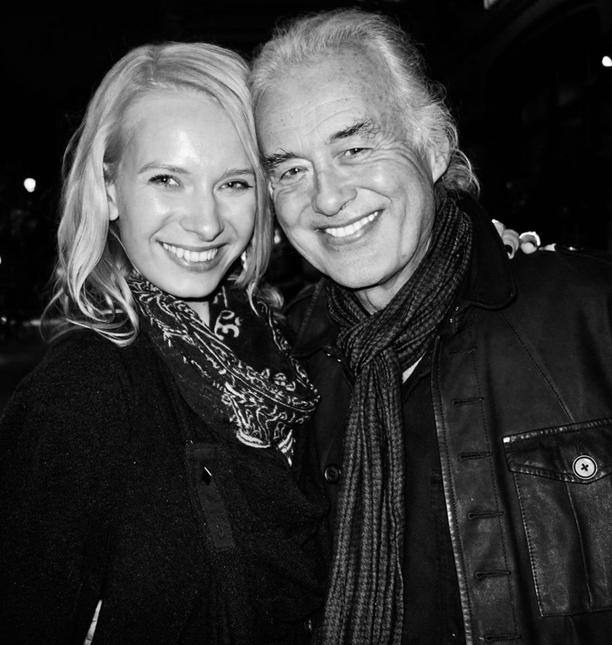 Katarína a Jimmy Page z Led Zeppelin.