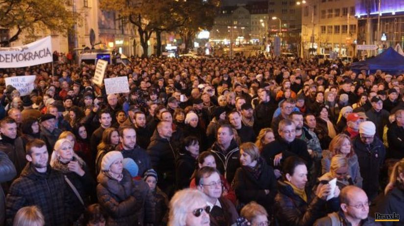 November, protest, Bratislava