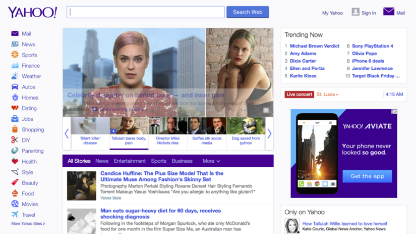 Yahoo, vyhľadávač