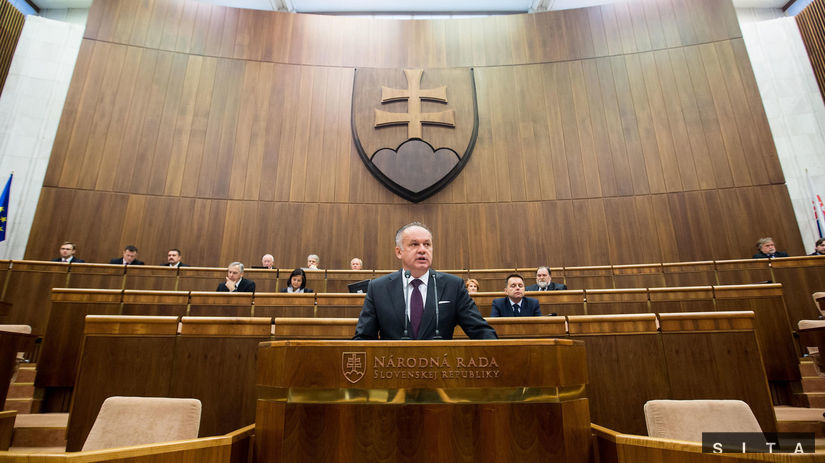 Prezident SR Andrej Kiska s prejavom počas...
