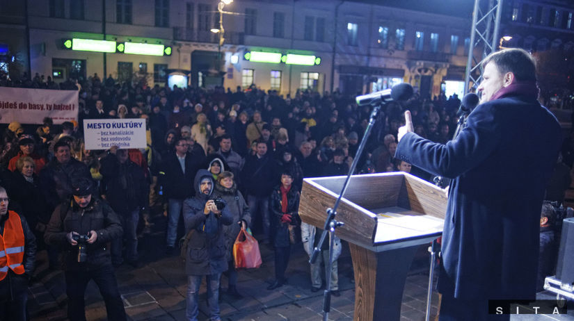 Košice, protest