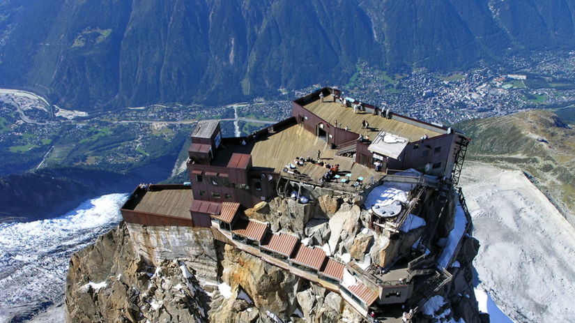 lanovka, Charmonix, Francuzsko, Aiguelle de Midi