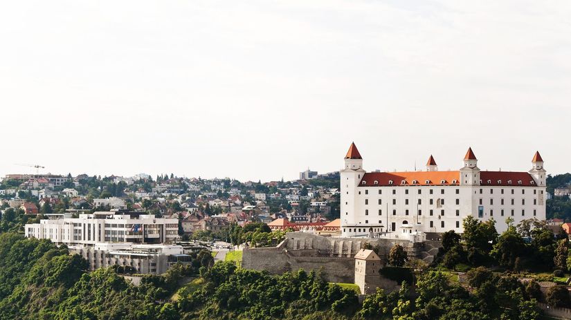 Bratislava, panoráma, hrad, parlament