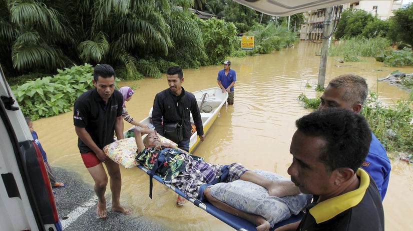 Malajzia, záplavy, dažde, potopa