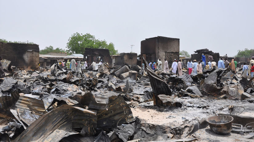 Nigéria, Boko Haram, zničený, útok, teroristi,...