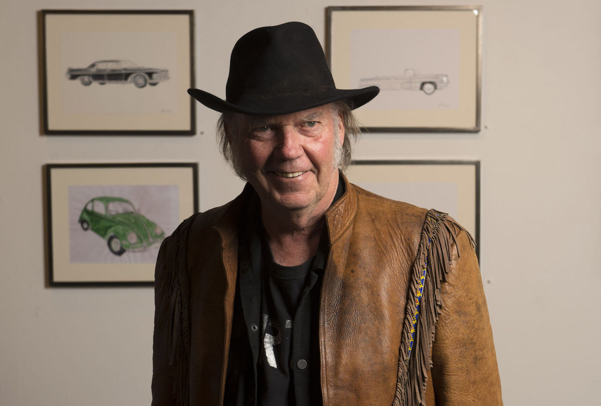 Spevák Neil Young.