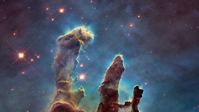 teleskop, hviezdy, hubble, piliere stvorenia