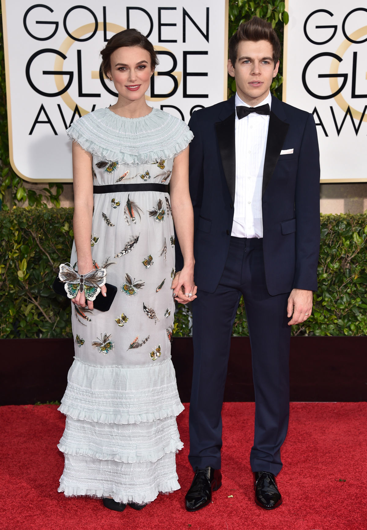 Tehotná herečka Keira Knightley v šatách z...