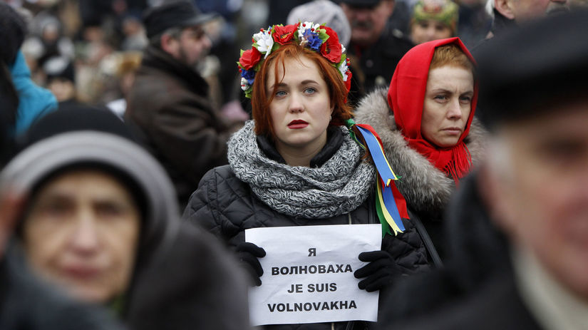 Kyjev, Ukrajina, demonštrácia
