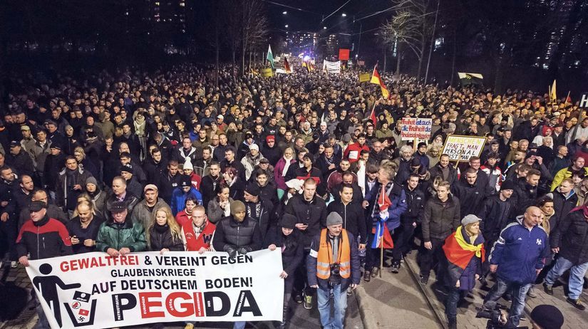 Pegida, Nemecko, demonštrácia, islam,...