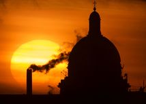 Petrohrad, katedrála, západ slnka